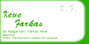 keve farkas business card